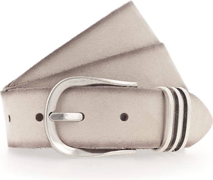 Tamaris Leren Riem Classic Velours Belt W80 Dark Vanilla Beige