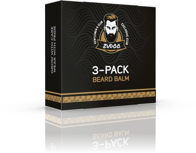 Zudoo's - 3-Pack Baard Balsems - Vanilla - Orange - Sandalwood - Baardverzorging - 3 stuks