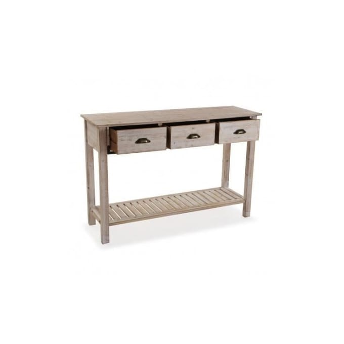 Console bois 3 tiroirs MURAD - VERSA - Meuble de séjour - Marron - Contemporain - Design