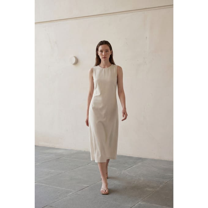 Midi-jurk met Rugdetail