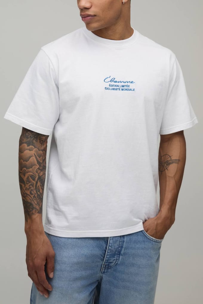 Relaxed Heavyweight L'homme T-Shirt | White | Size Medium