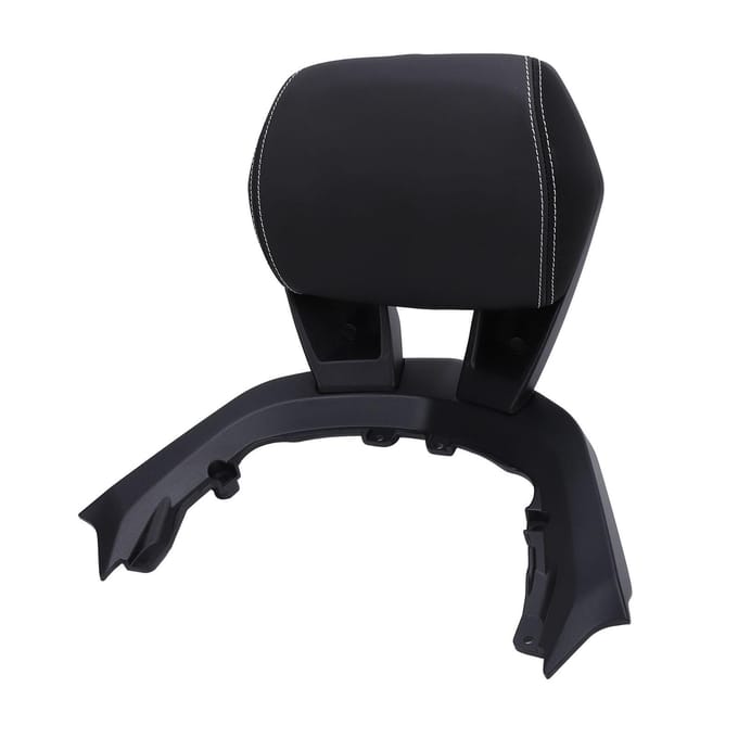 Coussin de dossier de siège arrière en cuir PU pour passager de moto avec support pour Xmax300 black