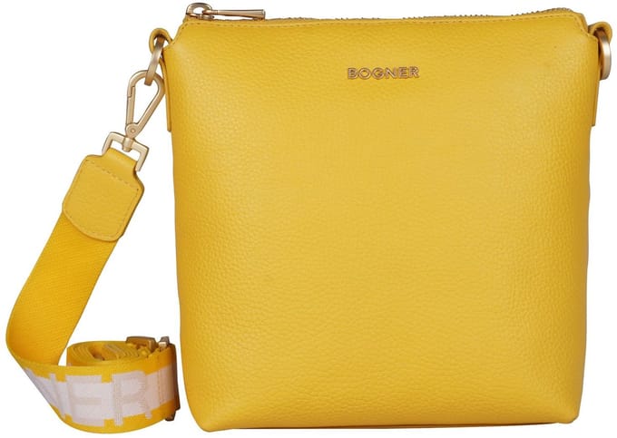 Bogner Leren Schoudertas Andermatt Flavia Shoulderbag Yellow Geel