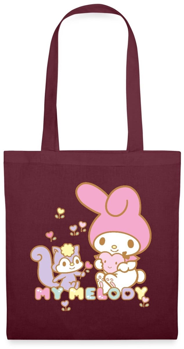 My Melody Plukt Hartbloemen Met Risu Tas Van Stof Schoudertas