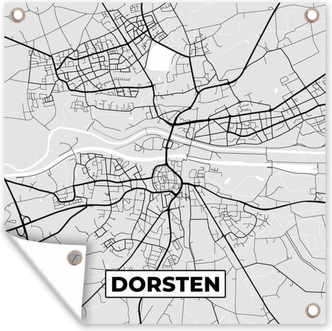 Tuindoek Plattegrond- Kaart - Stadskaart - Duitsland - Dorsten - 100x100 cm