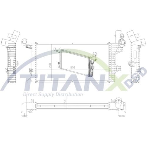 Radiator, motorkoeling TITANX RX119006