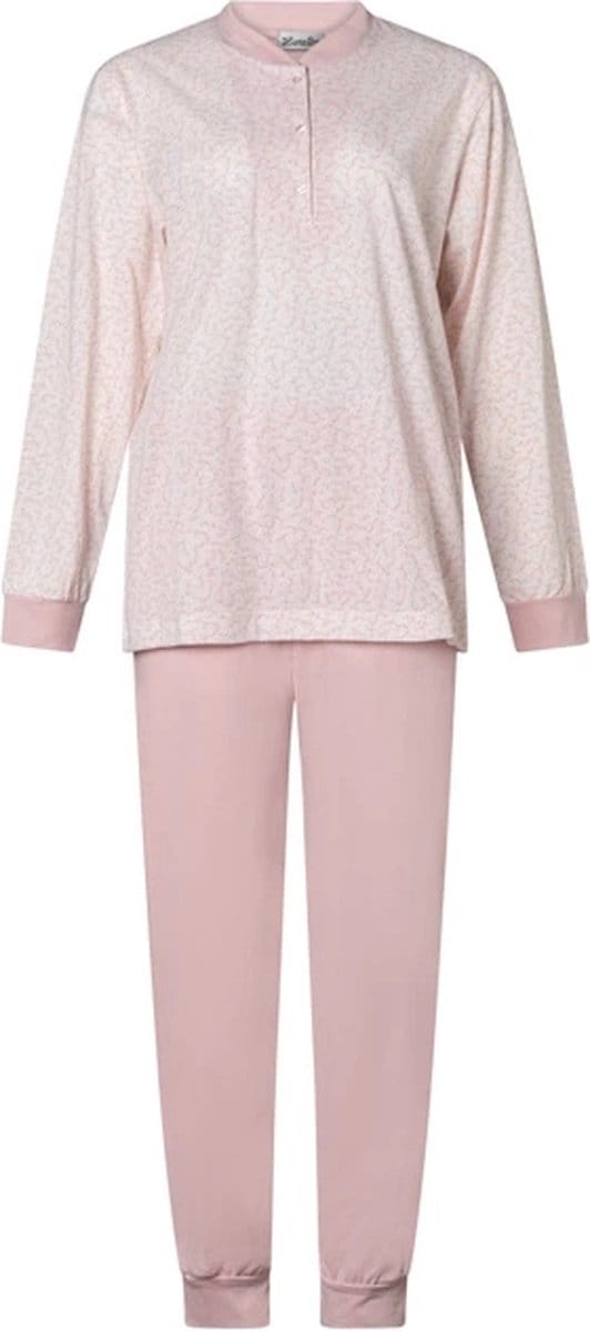 Lunatex - dames pyjama 124173 - 100% katoen - roze - maat XL
