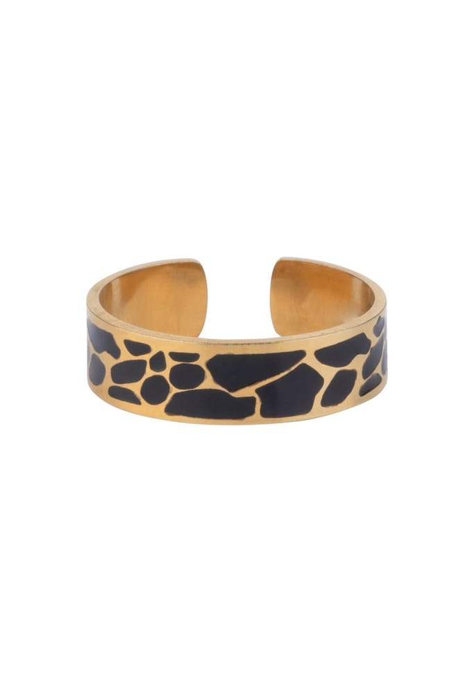 Chic by Lirette - Ring Craquelé - Goud Zwart