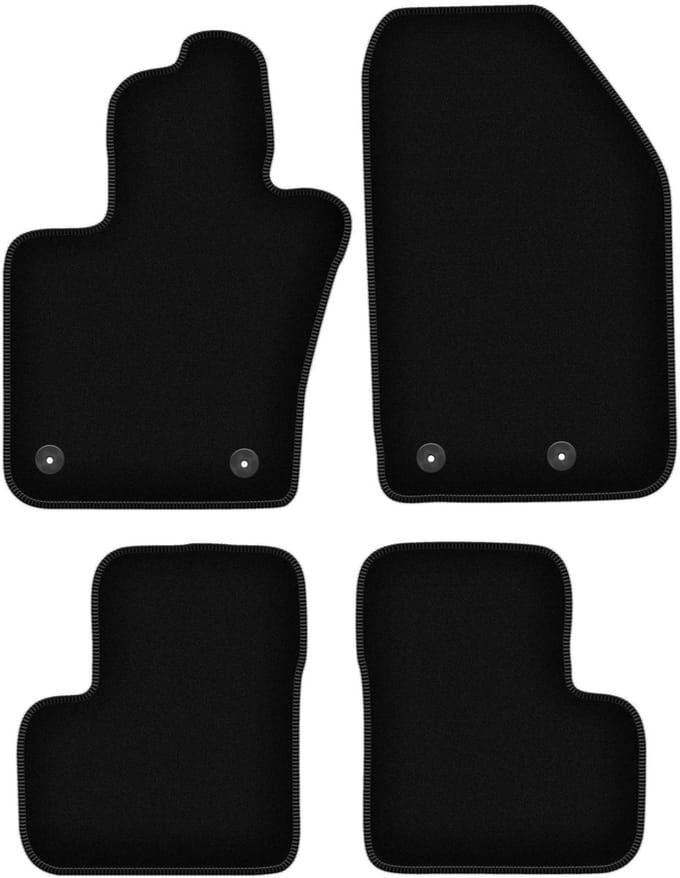 BASIC zwarte veloursmatten voor: Fiat 500X crossover (2014-2018)
