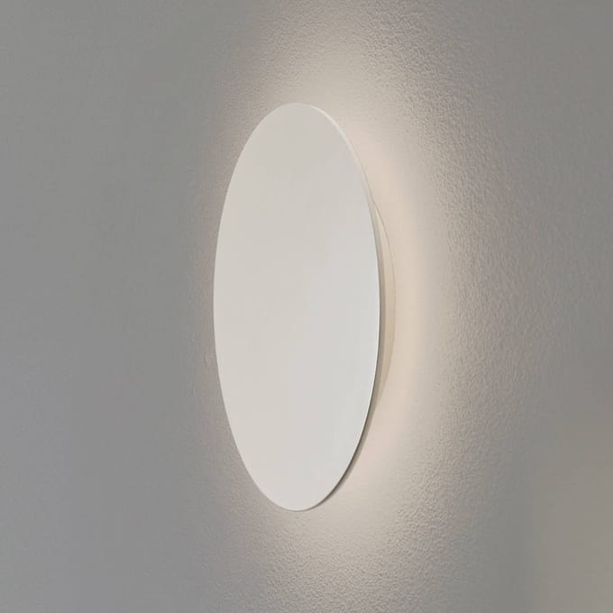 Argon LED wandlamp Orios Plus, zandkleurig, metaal, Ø 30 cm
