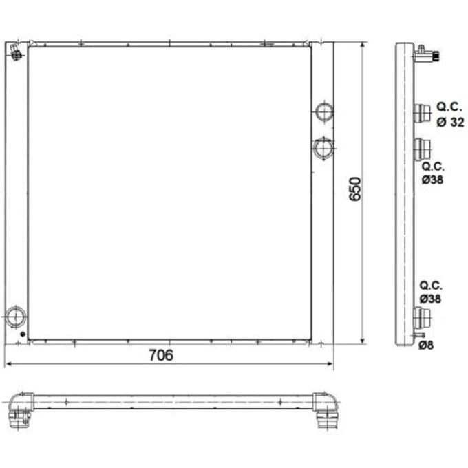 Radiator, motorkoeling NRF 53100