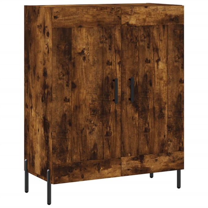 vidaXL Dressoir 69,5x34x90 cm bewerkt hout gerookt eikenkleurig