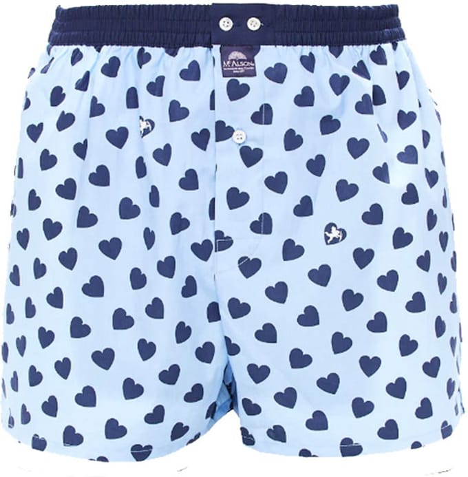 McAlson Boxer Passion hearts blue (L) Valentijn Hart Love