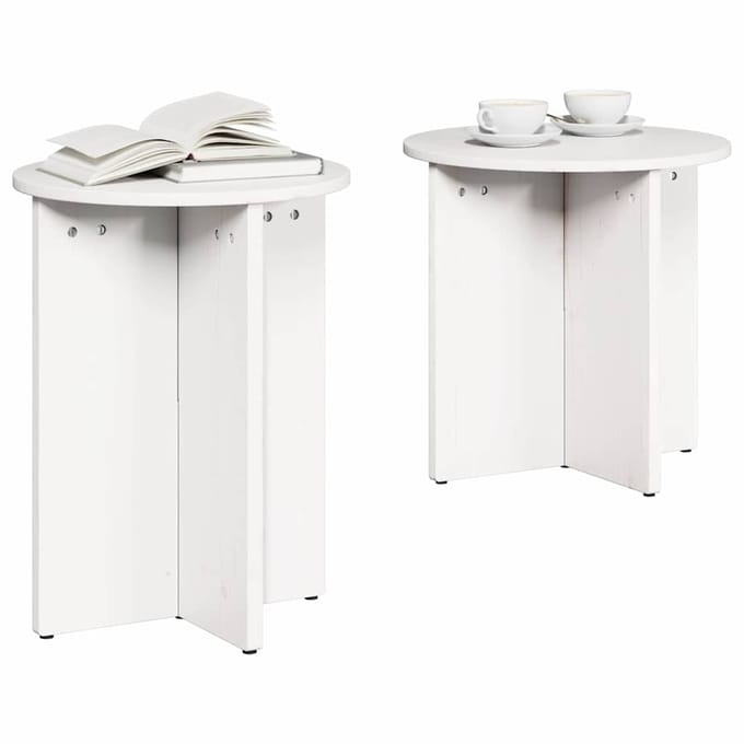 vidaXL - Salontafel - 2 - st - Wit - 41.5 - x - 41.5 - x - 46 - cm