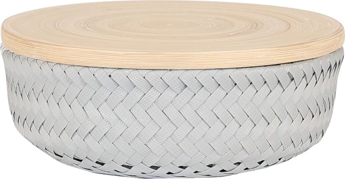 Handed By Wonder S - Opbergmand rond met deksel - lichtgrijs