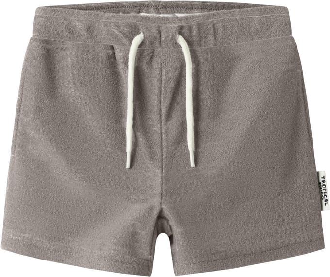 NAME IT - NMMFINTI NREG TERRY SHORTS BOX - Jongens - Bermuda shorts - beige - maat 92