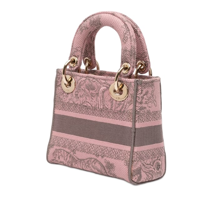 Tweedehands Mini Geborduurde Canvas Toile De Jouy Lady D Lite