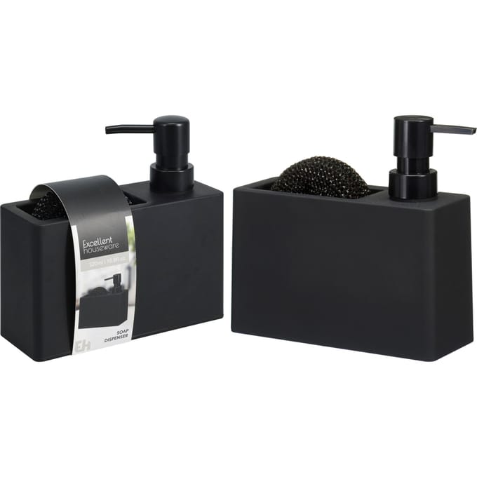 HH - Koopman zeepdispenser speelgoed 320ml met spons zwart multicolor.
