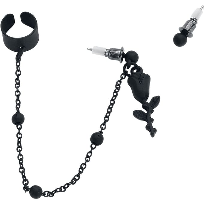 Black Premium by EMP - Gothic Oorstekerset - Rose - voor Vrouwen - zwart