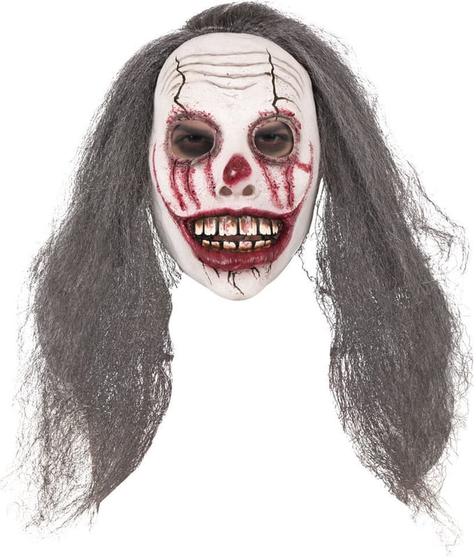 PTIT CLOWN - Bloederig clownsmasker met haar