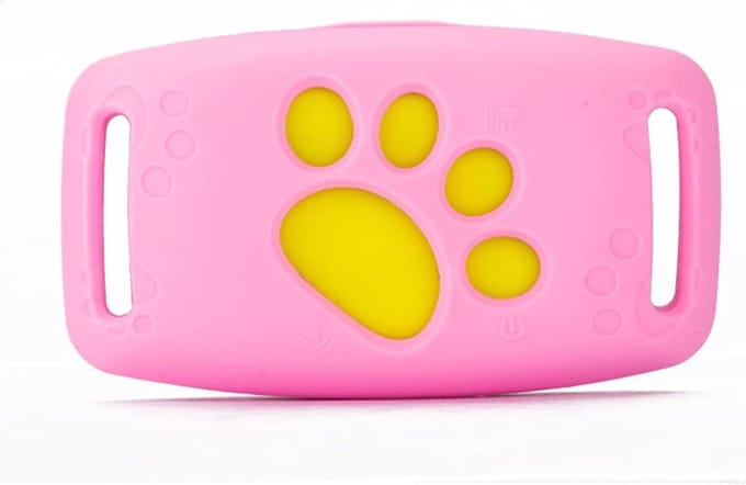 Huisdier GPS Tracker - Hond Kat Locator - Huisdier Opsporen - Waterdicht Ontwerp - 65cm Ketting - Roze