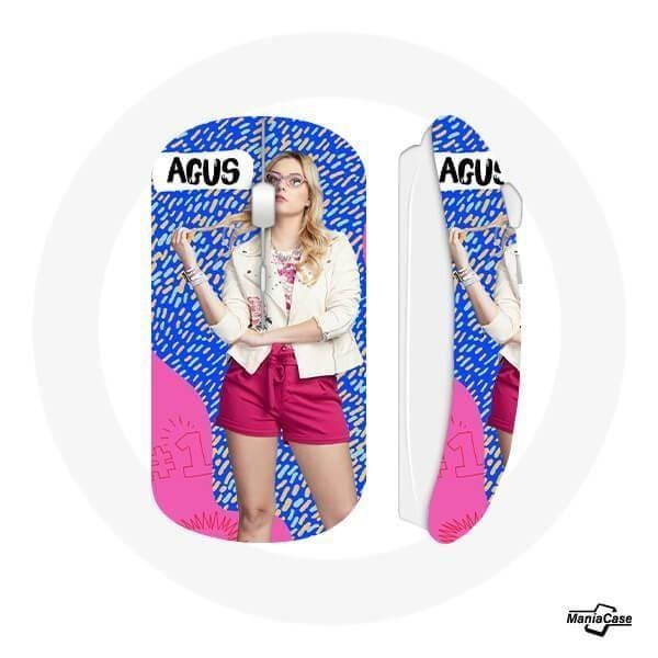 Souris sans fil - MANIACASE - Agustina - Rose - Clé USB wifi incluse - Compatible Mac et PC