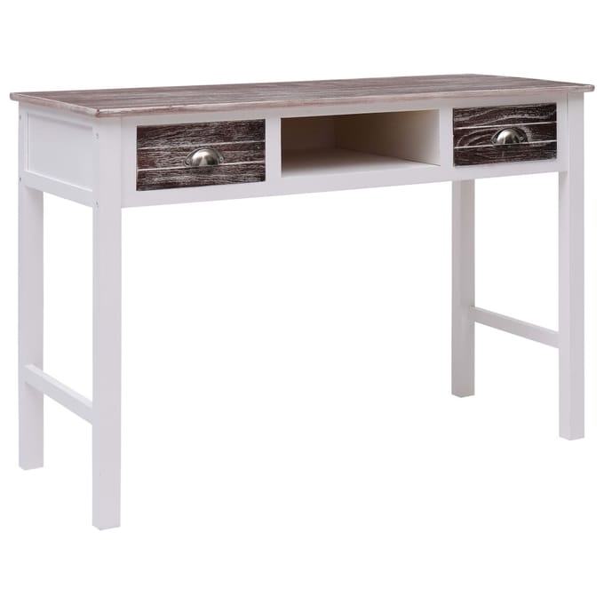 vidaXL - Schrijftafel - 110x45x76 - cm - hout - bruin