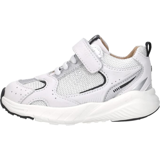 Shoesme Wit Sneakertje - Sneakers Kinderen - Unisex - White Black - Microfiber leer - Maat 22