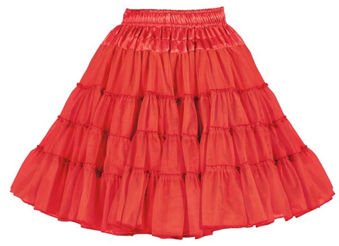 Thetru Collection Petticoat/Onderrok/Tutu Deluxe - Rood - 3-lagig