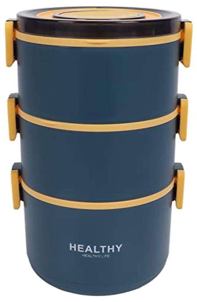 Thermische Lunchbox met Drie Lagen - Lekvrije Vacuümgeïsoleerde Lunchcontainer