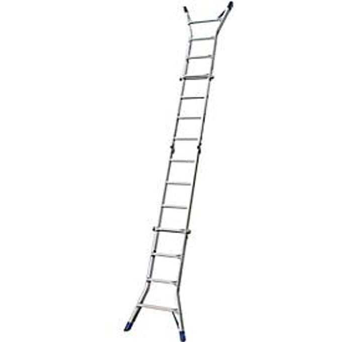 Telescopische ladder met scharnieren, 4 x 4 sporten