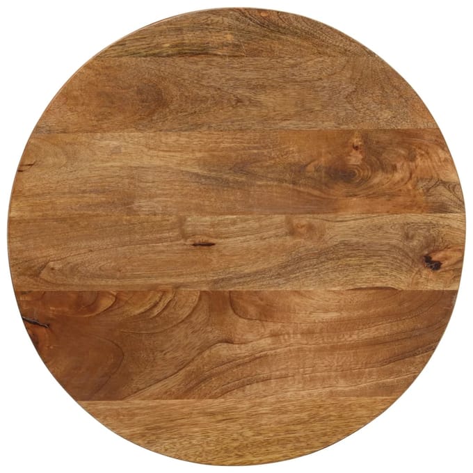 vidaXL - Tafelblad - rond - Ø - 60x3,8 - cm - massief - ruw - mangohout
