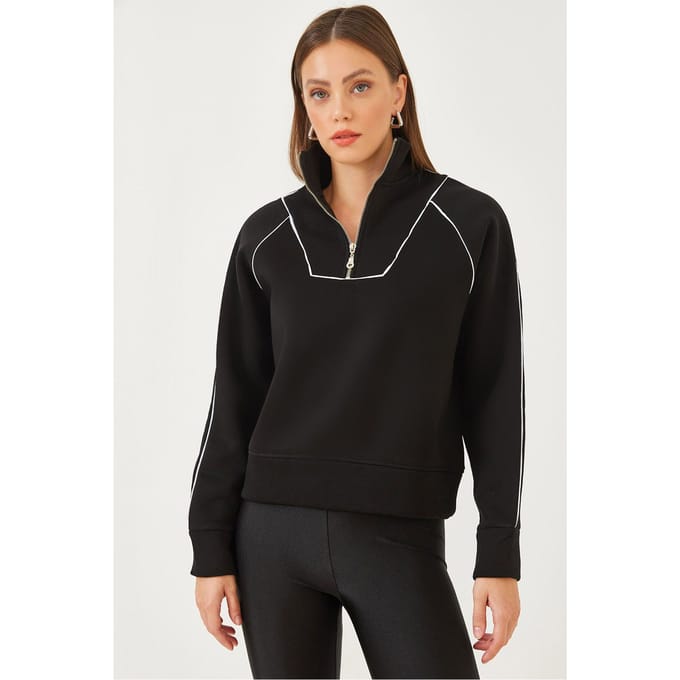 Hooded Cropped Oversized Sweatshirt met Pompom