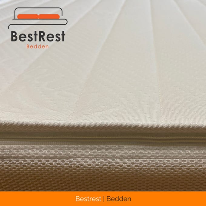 Topdekmatras - Topper Traagschuim - Nasa Visco - Bamboo 3D topper ergonomisch 10cm dik - 160x200cm