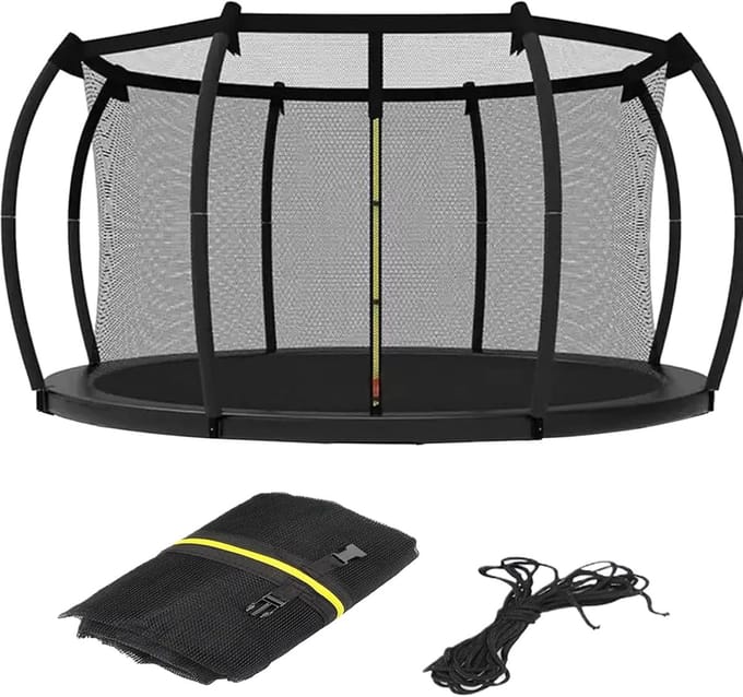 Trampoline Veiligheidsnet - Springhek Bescherming - Veilig Springen - Weerbestendige Constructie - 305cm Diameter