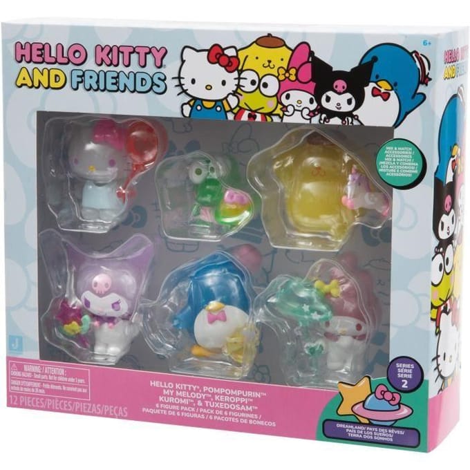 Doos met 6 beeldjes - GPTOYS - HELLO KITTY - HKT11 - Collectie - 5 cm - Vanaf 6 jaar