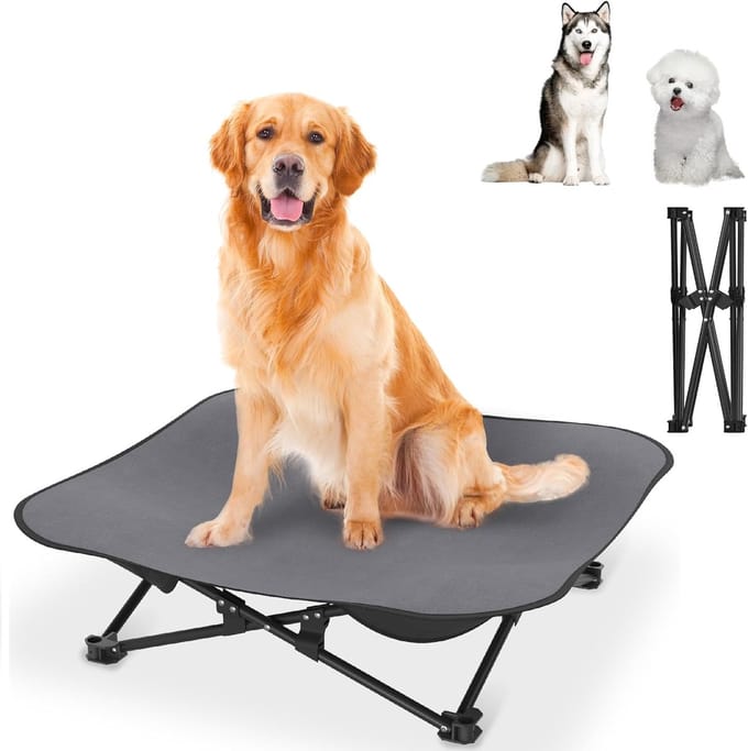 Verhoogd Opvouwbaar Hondenbed Outdoor en Camping Ademend
