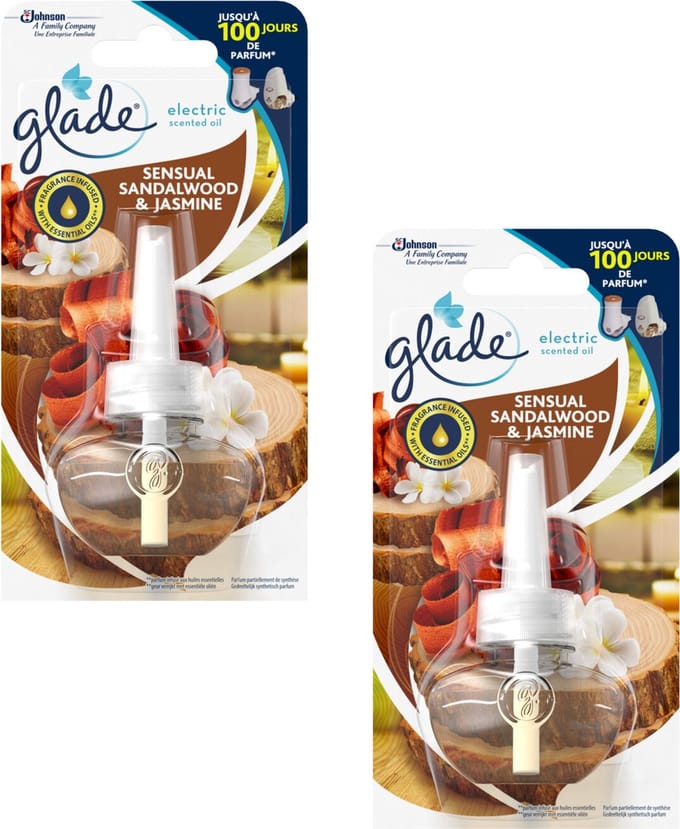 Glade Electric scented oil Sandalwood & Jasmine - 2 navullingen van 20ml