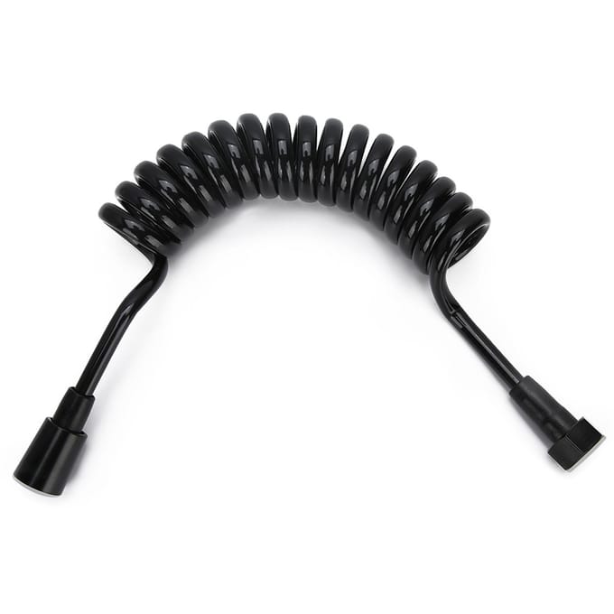 2m Koperen Dop Bidet Doucheslang Flexibele Intrekbare Veer Doucheslang Accessoire black