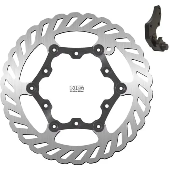 Vlotterende motorremschijfset en steuntje NG Brake Disc Wave 1199XK09