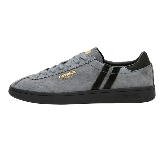 Patrick Mens Monaco Suède Cupsole Sneakers (Charcoal/Zwart)