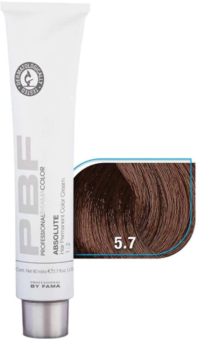by fama tinte color absolute brown pbc tinte 5.7, 80 ml
