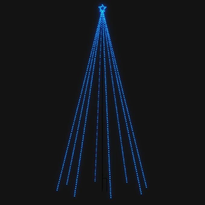 vidaXL LED-kerstboom binnen buiten 576 LEDs 3,6 m blauw