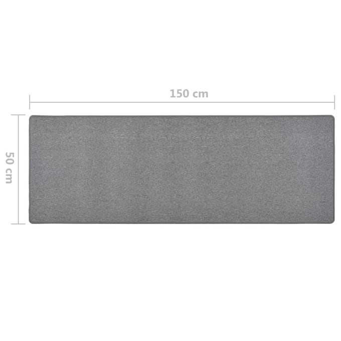 vidaXL - Tapijtloper - 50x150 - cm - donkergrijs