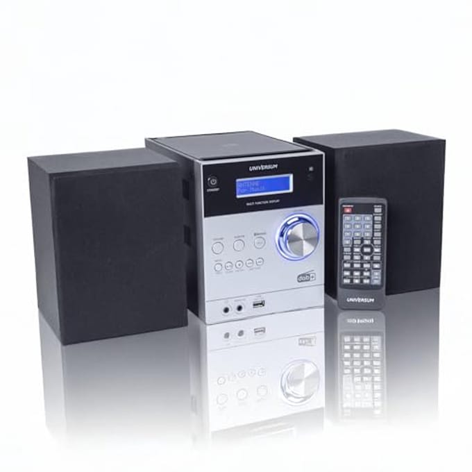 Stereo-installatie met AUX, Bluetooth, CD, DAB+, FM, USB en batterijoplaadfunctie
