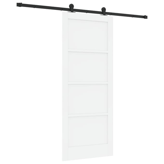 vidaXL - Schuifdeur - ORKDAL - 83 - x - 202 - cm - Massief - grenenhout - Wit