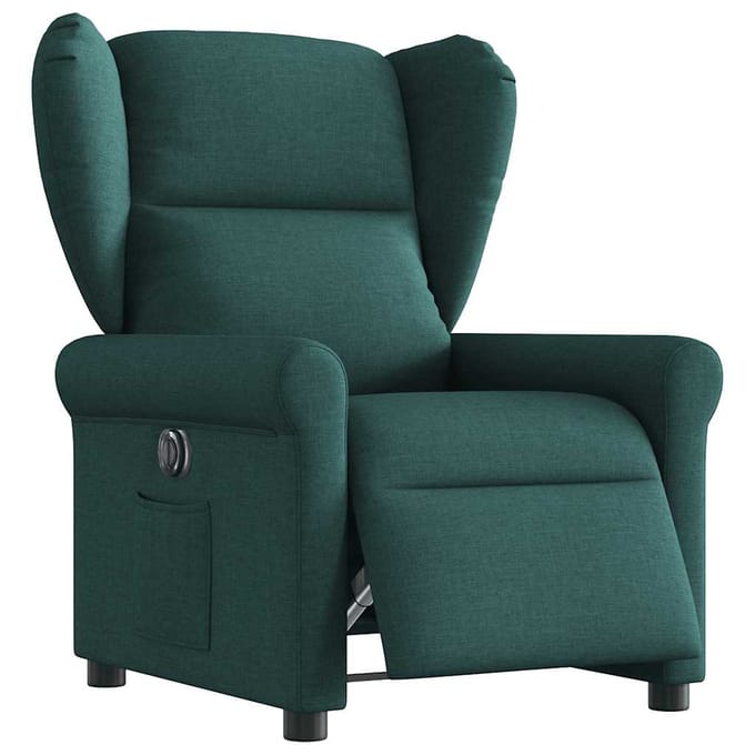vidaXL - Fauteuil - verstelbaar - elektrisch - stof - donkergroen