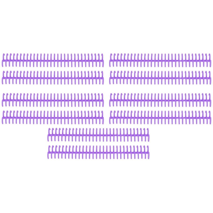 10 PCS Dos de Reliure Plastique 19mm 30 Anneaux Compatible avec Format Papier A4 B5 A5 150