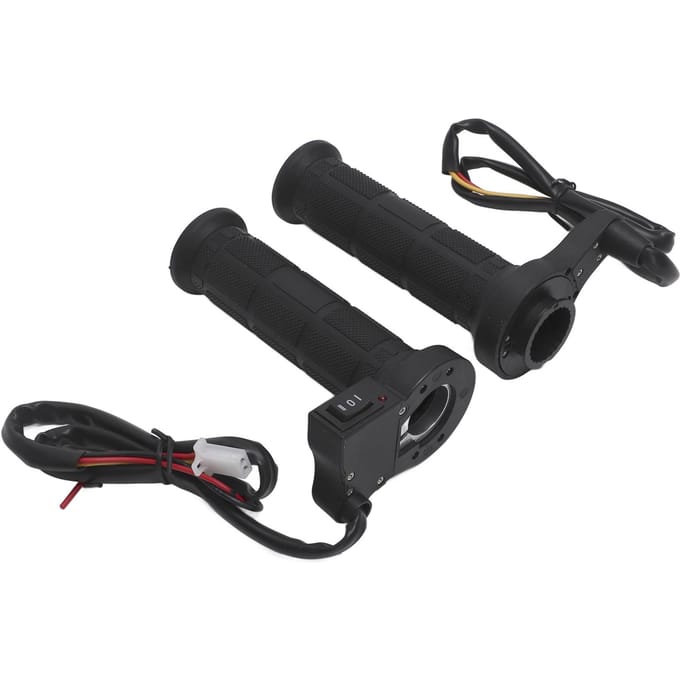 1 Paar Motor Verwarmde Handvatten Universeel Elektrische Verwarming Stuur Gemodificeerde Accessoires 22mm black