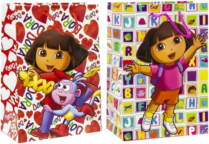 2 stuks cadeauzakken - giftbags Dora 23x16x9cm